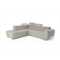 ECKSOFA Bastien Max Mit Schlaffunktion - Beige, Holzwerkstoff/Textil (225/260cm) - Fun Möbel