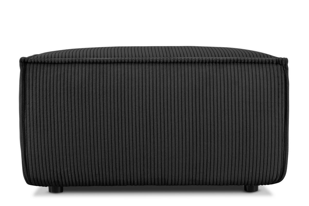 SITZPOUF NAPI gefederte Sitzfläche, dunkelgrau - Dunkelgrau/Schwarz, Textil (83/45/83cm) - KONSIMO®