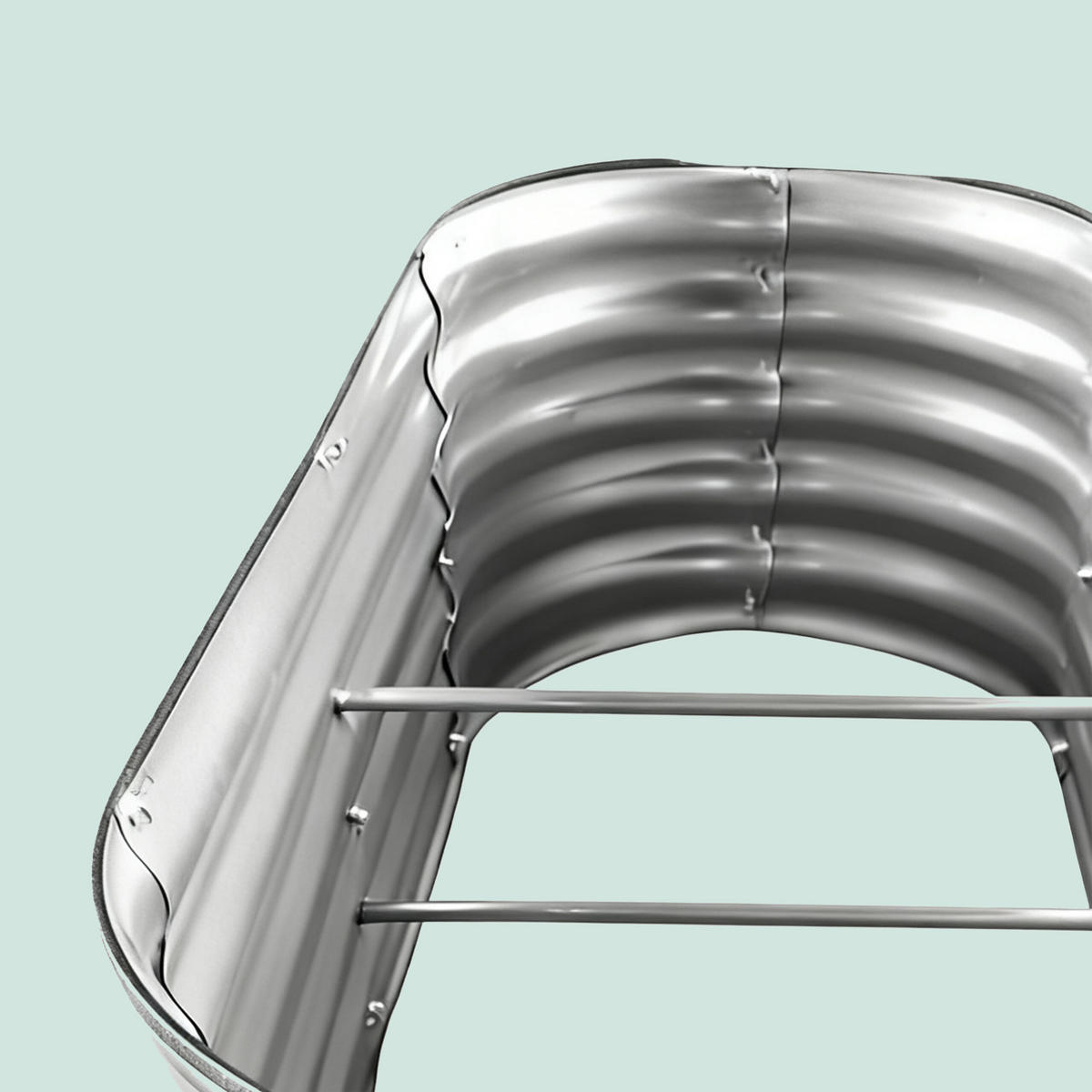 HOCHBEET - Grau, Metall (150/45/60cm) - Relaxdays