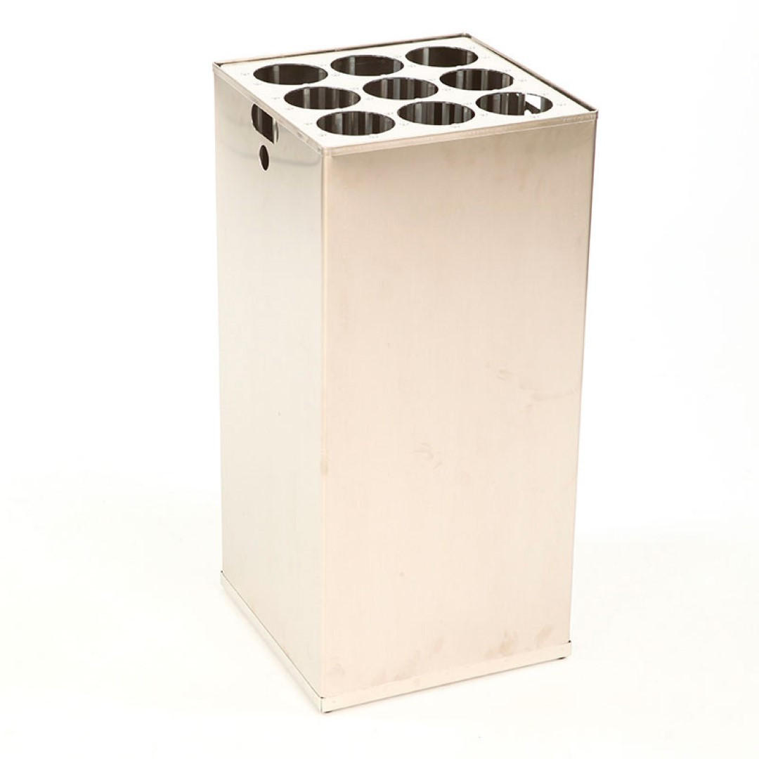 Proregal Mülleimer Silber 34.5x71.5x34.5 cm