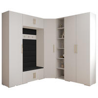 GARDEROBEN-SET 236,7/231,7/47 - Goldfarben/Schwarz, Holz/Kunststoff (181.7/236.7/47cm) - Abiks Möbel