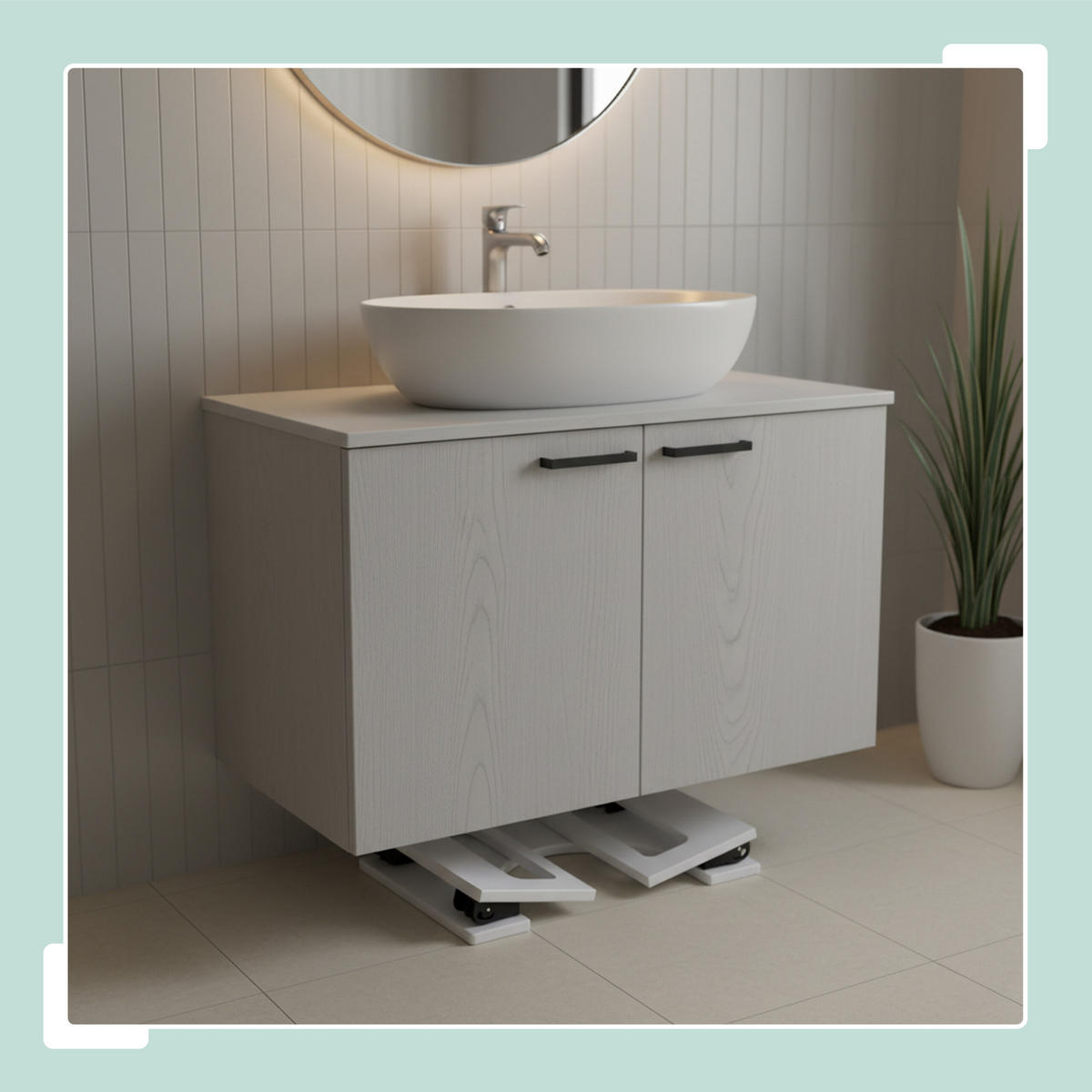 TOILETTENHOCKER - Weiß, Holz/Kunststoff (43/18/27.5cm) - Relaxdays