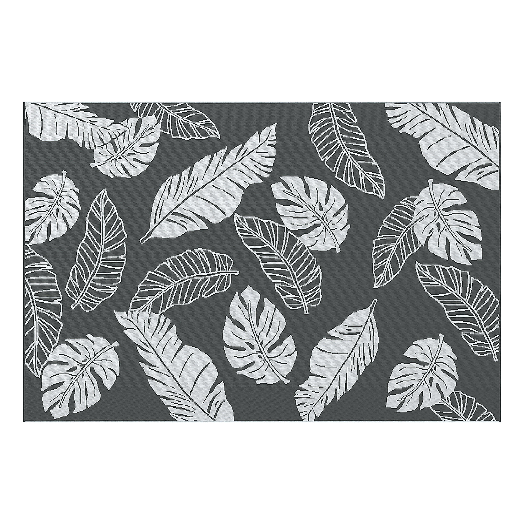 OUTDOOR-TEPPICHE DE-10947 Grau/Weiß - Weiß/Grau, Kunststoff (274/182cm) - ComfortXL