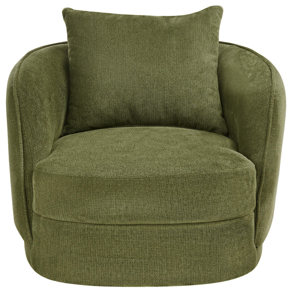 DREHSESSEL Stoff Grün Andalen - Grün, Textil (85/74/79cm) - Beliani