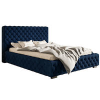 BETT Blau BEN 15 Gepolstert Mit Bettkasten 120x200 cm - Dunkelblau, Textil (120/200cm) - Sepro Meble