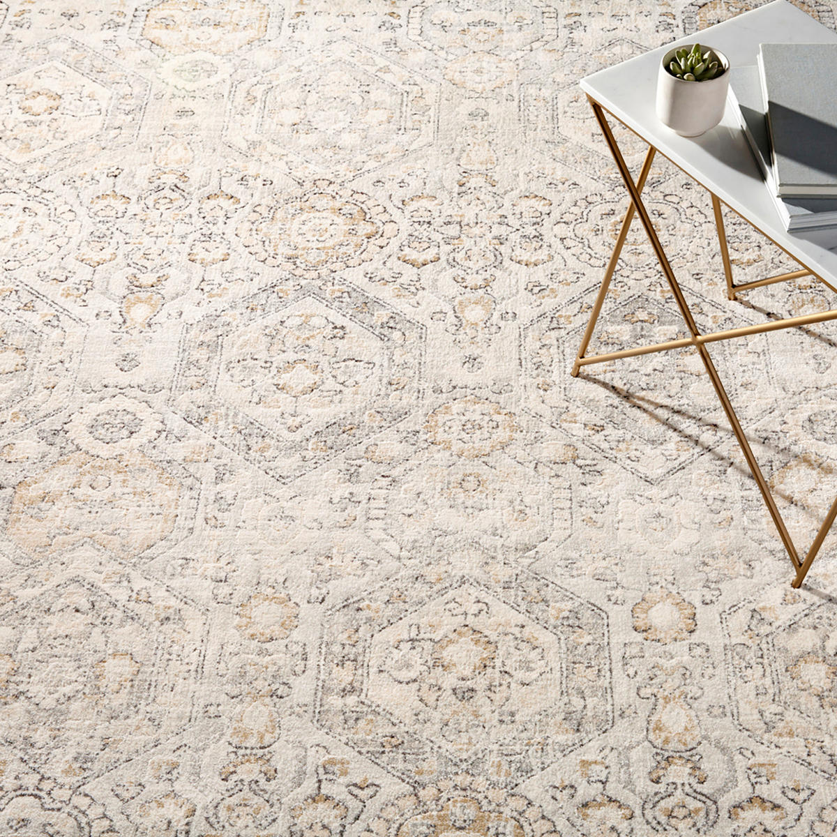 VINTAGE-TEPPICH 160/220 cm Beige - Beige, Naturmaterialien/Textil (160/220cm) - LIVABLISS