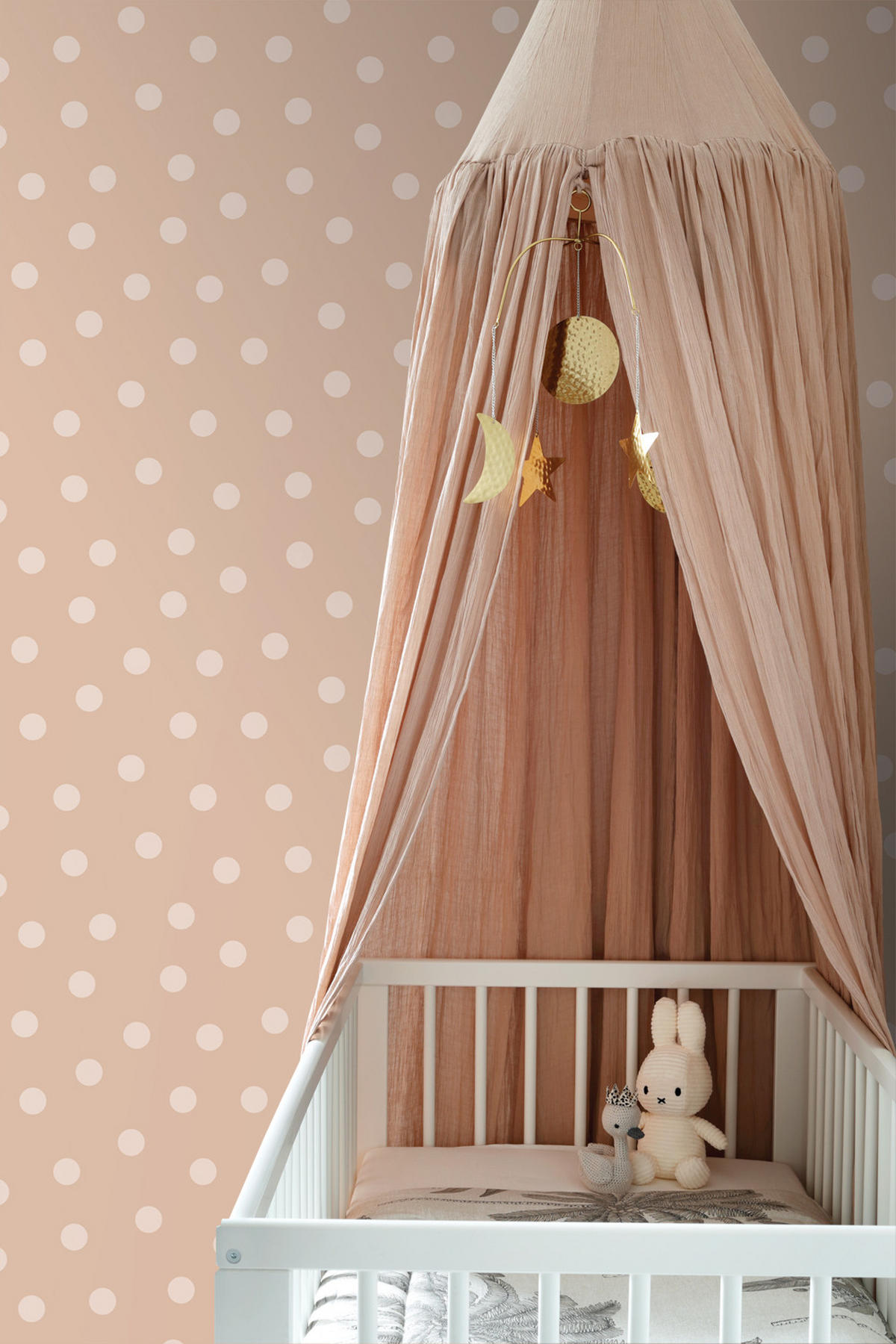 TAPETE Punkte 53 cm x 10.05 m - Terracotta, Papier (53/0.1cm) - ESTAhome