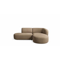 ECKSOFA Babette - Hellbraun, Holzwerkstoff/Textil (242/188cm) - Fun Möbel