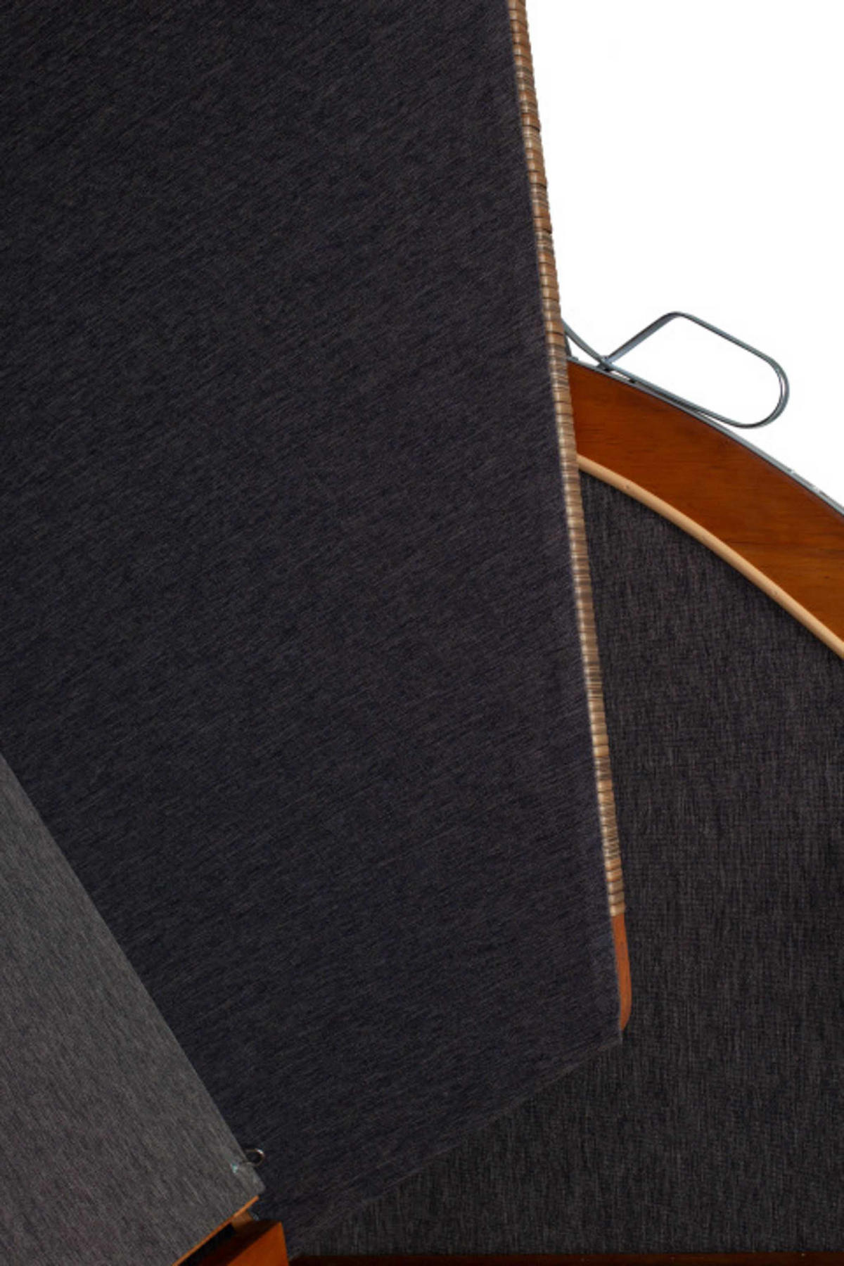 STRANDKORB Tinnum 2 Sitzer Pinie PE griseum - Rot/Braun, Metall (115/38/92cm) - Mr. Deko