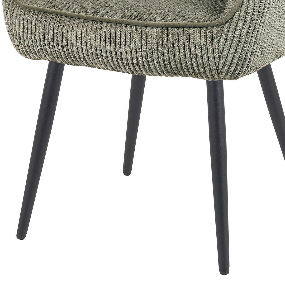 ESSZIMMERSTUHL Mika-Bela - Schwarz/Grün, Textil/Metall (60/82/61cm) - DUBI Möbel