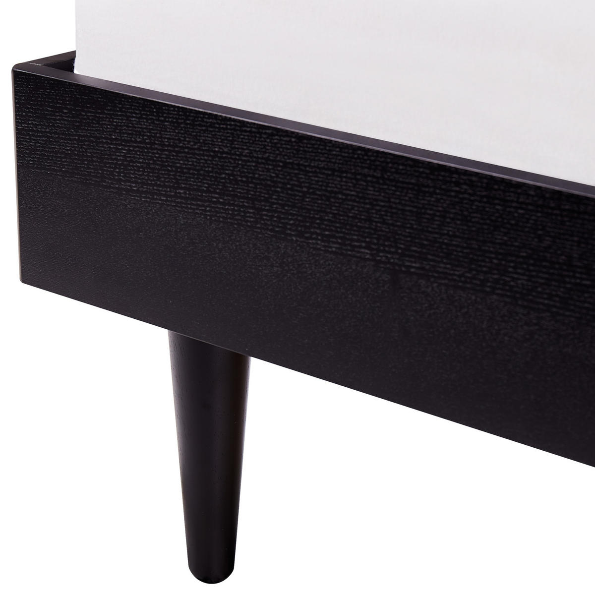 BETT mit Lattenrost 160x200 cm Schwarz Toucy - Schwarz, Holz (160/200cm) - Beliani