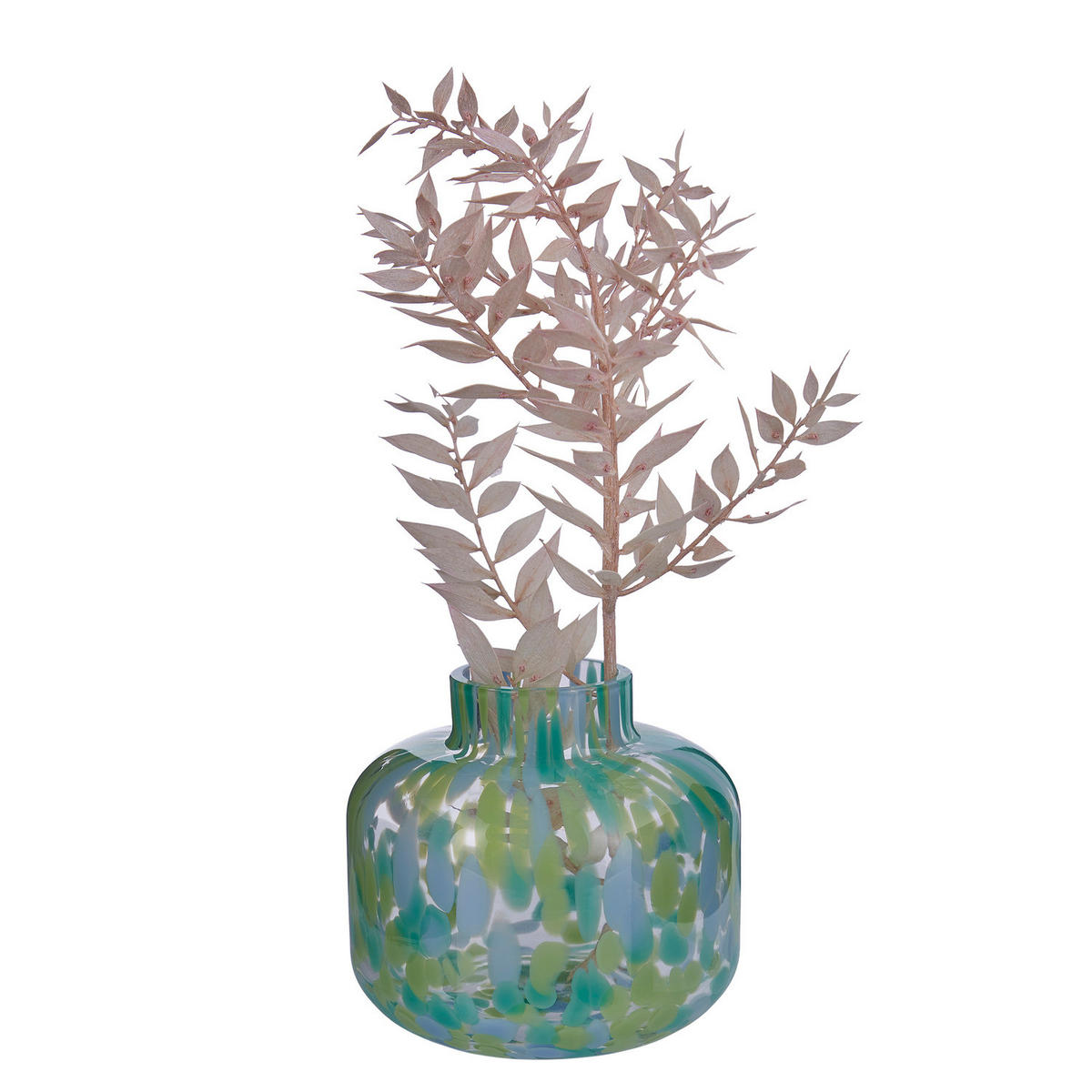 MINI-VASE (4er Set) Confetti - Blau/Grün, Glas (9cm) - Butlers