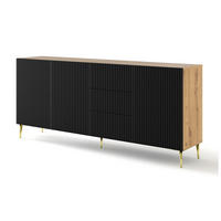 SIDEBOARD BEIGE - Beige/Goldfarben, Holzwerkstoff (200/87/42cm) - FURNLUX