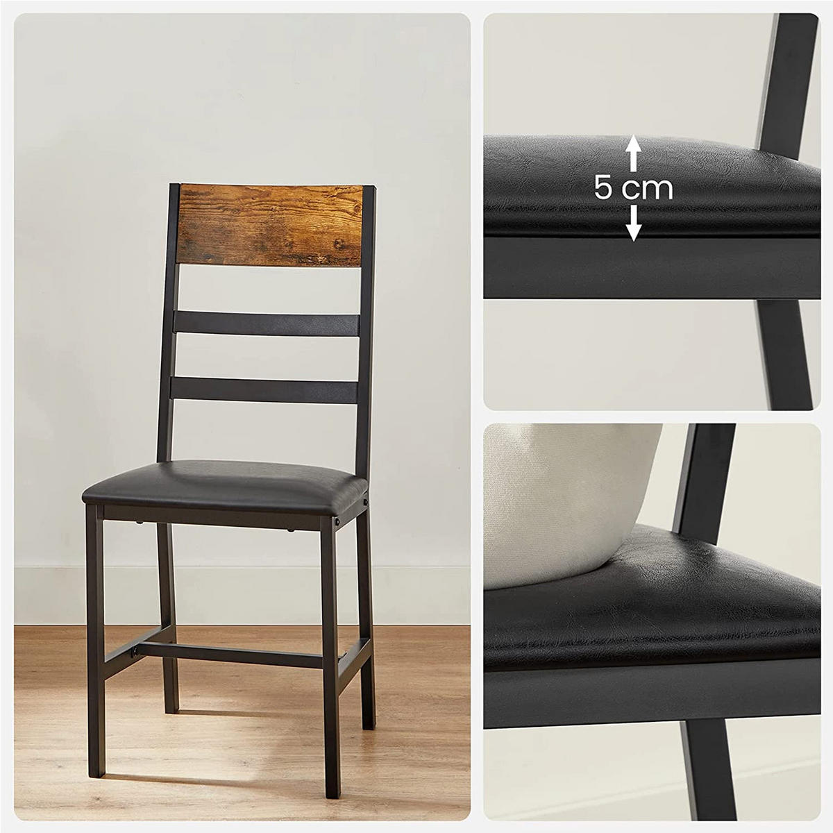 ESSZIMMERSTUHL 2ER-SET - Braun, Holzwerkstoff (43/96/43cm) - Hansiro
