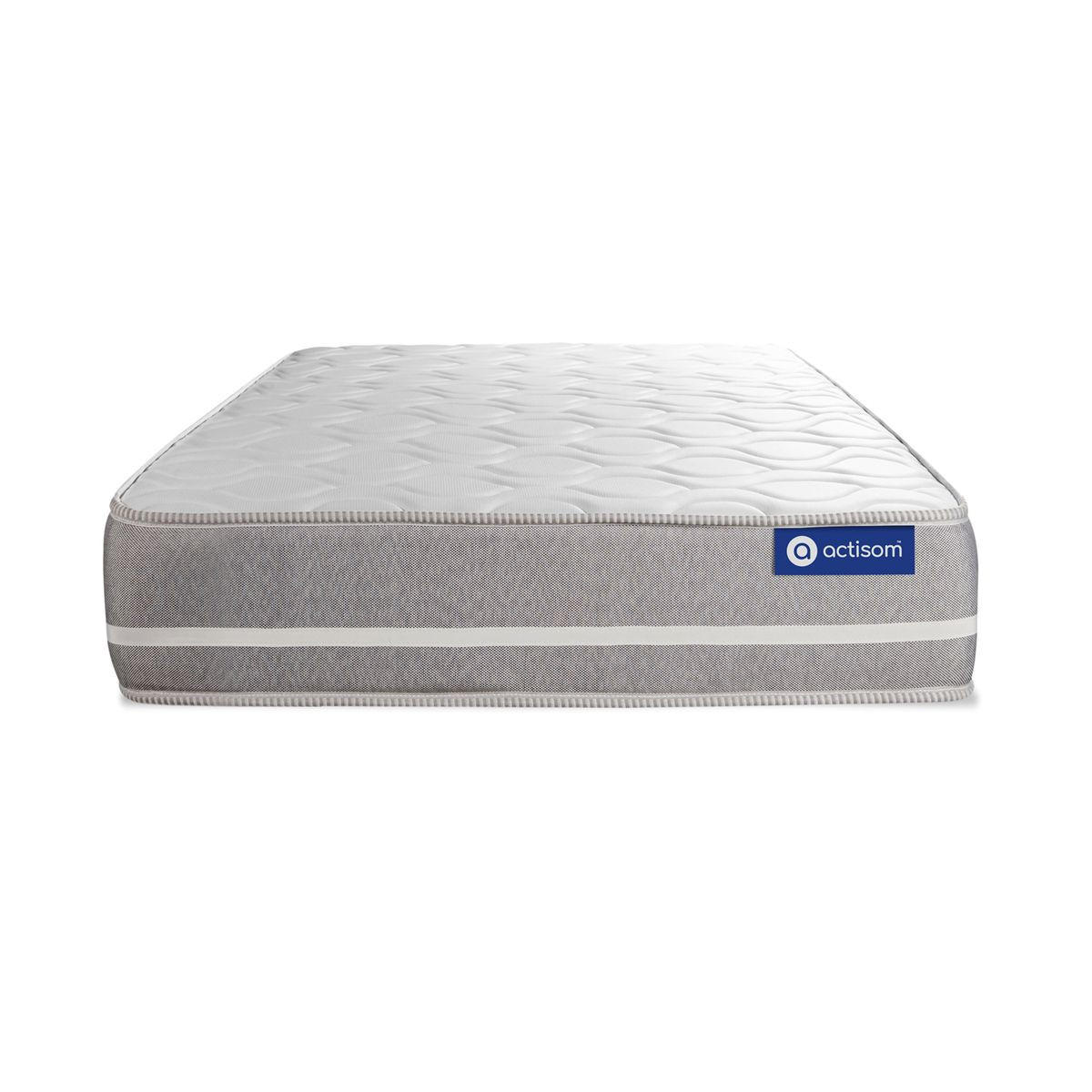 BETT Actimemo touch Memory-Schaum 80 x 190 cm h1 - Kit Bettgestell Weiß - Beige/Weiß, Karton/Holz (80/190cm) - ACTISOM