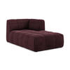 SOFAELEMENT Rechts Samt Stoff Rot - Weinrot/Schwarz, Holzwerkstoff/Kunststoff (101/77/175cm) - Makamii
