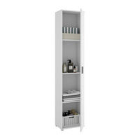 MEHRZWECKSCHRANK Holz-Effekt Weiß 35x39h190 - Weiß, Holzwerkstoff (39/190/35cm) - DMORA