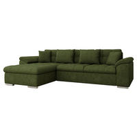 ECKSOFA Diana Premium, Seite: Links - Grün, Holz/Textil (280/160cm) - MIRJAN24