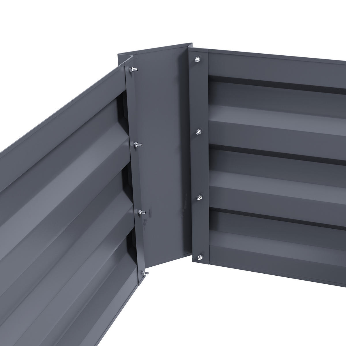 HOCHBEET-SET DE-12142 2er-Set 100/50/30 cm Grau - Grau, Metall (100/30/50cm) - ComfortXL