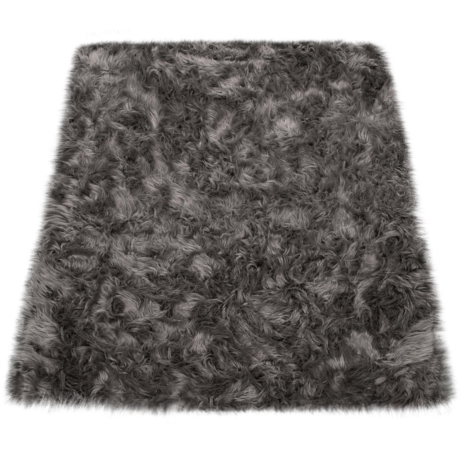 HOCHFLORTEPPICH 40/60 cm Playa 960 - Anthrazit, Textil (40/60cm) - Paco Home