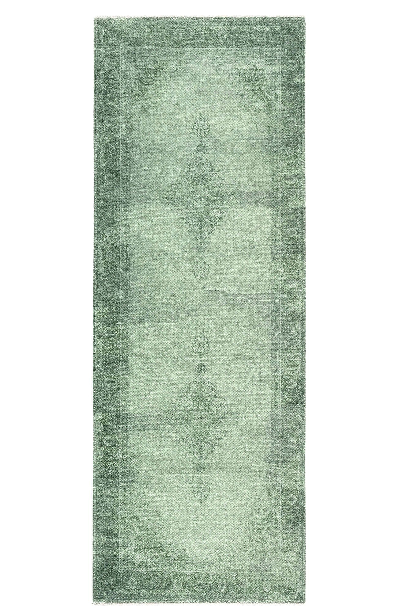 VINTAGE-TEPPICH Grün 80X290cm - Grün, Textil (80/290cm) - Tesso Living