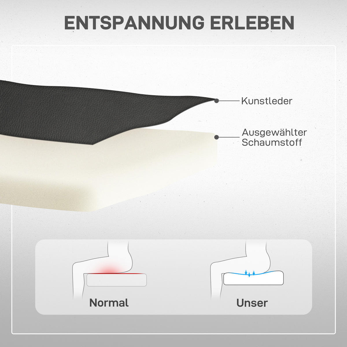 AUFSTEHSESSEL Fernsehsessel Sessel mit Aufstehhilfe Kunstleder Schwarz - Schwarz, Leder/Kunststoff (92/109/85cm) - HOMCOM