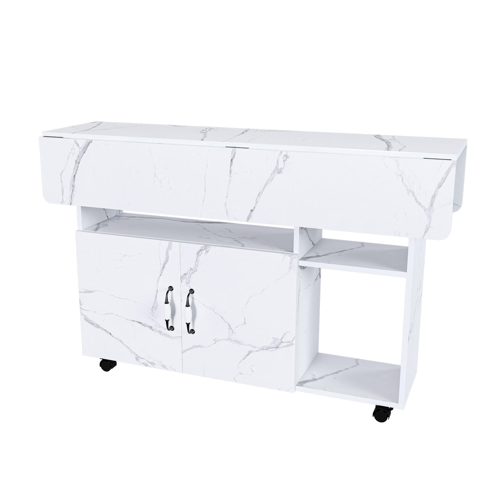 ComfortXL Klapptisch Weiß 110x80x70 cm