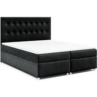 BOXBETT Trinity K-6 Bonellfederkern inkl. Topper - Schwarz, Holz/Holzwerkstoff (200/200cm) - Best For Home