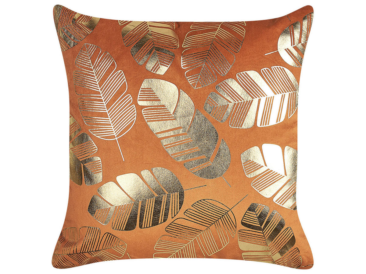 DEKOKISSEN 2er-Set Orange 45/45 cm Sunflower - Orange, Textil (45/45cm) - Beliani
