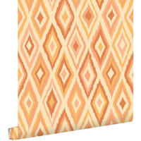 TAPETE Karomuster 50 x 900 cm - Orange, Papier (50/900cm) - ESTAhome