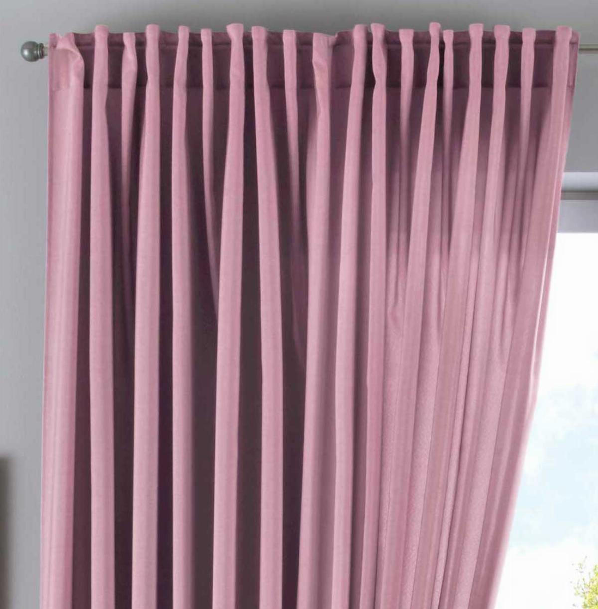 SCHLAUFENGARDINE »Jena« HxB 250x300 cm Altrosa - Rosa, Textil (300/250cm) - Gardinenbox
