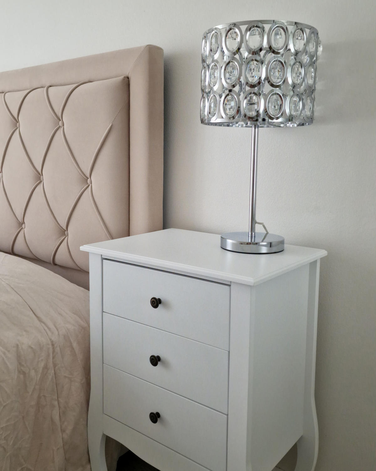 LAMPĂ DE MASĂ Tenna 25/25/53 cm - argintiu, metal (25/25/53cm) - Beliani