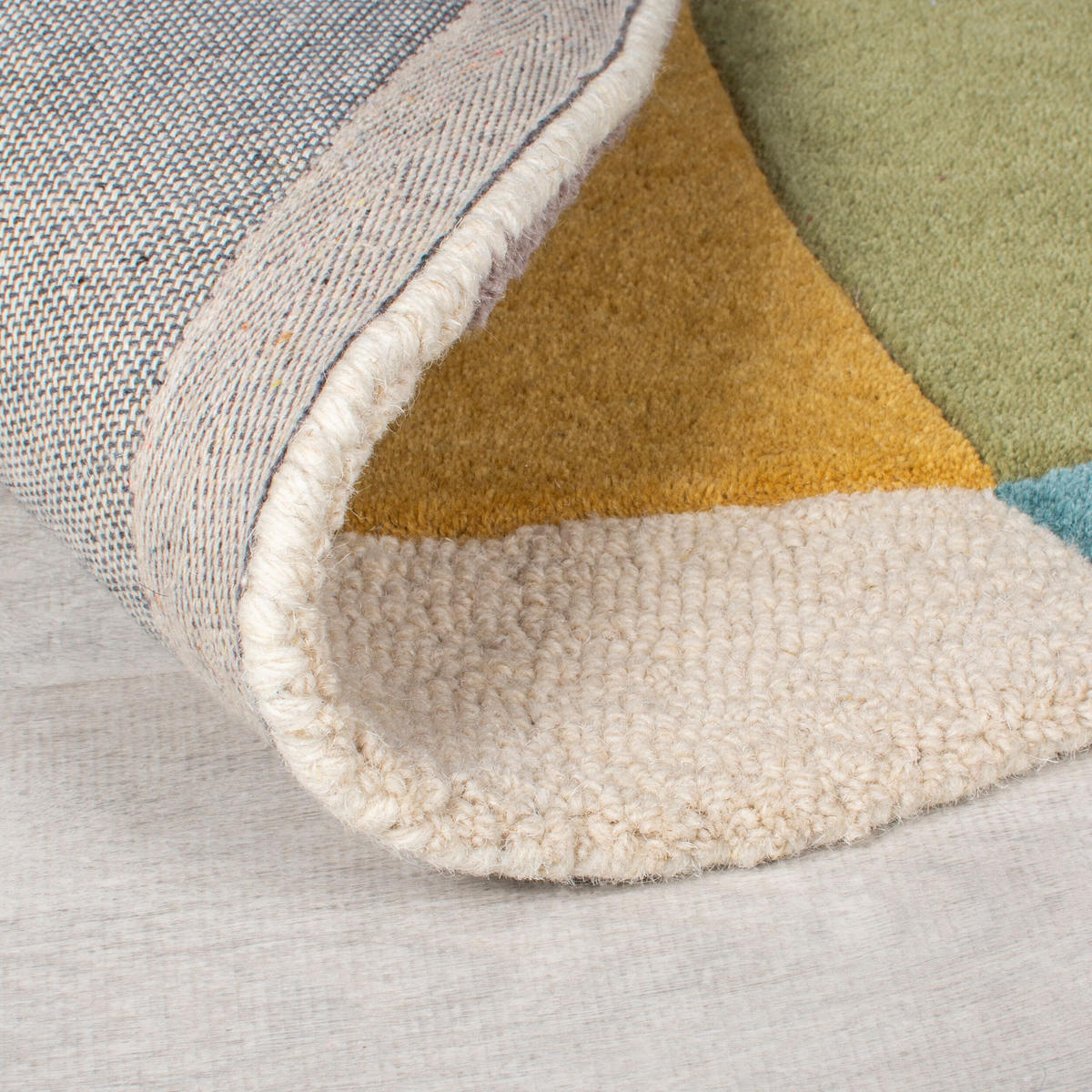 WOLLTEPPICH Abstrakt-Design mit farbakzente AIRE - Multicolor, Textil (160/160cm) - KADIMA DESIGN
