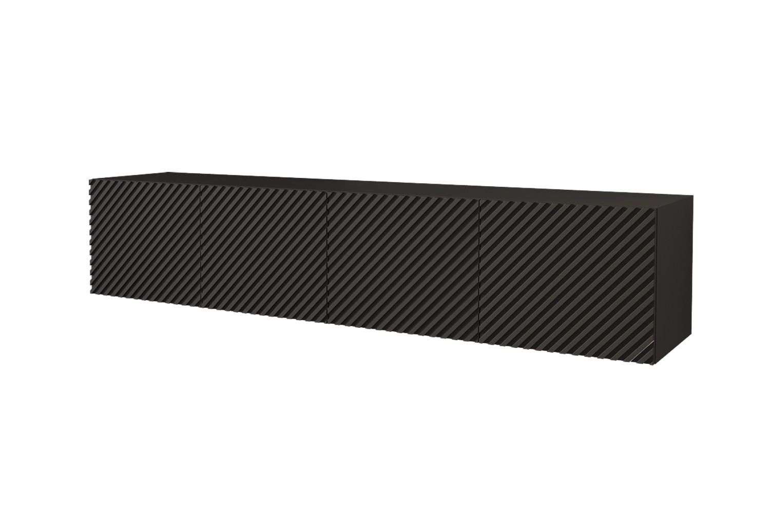 Altdecor Lowboard Schwarz 200x40x40 cm
