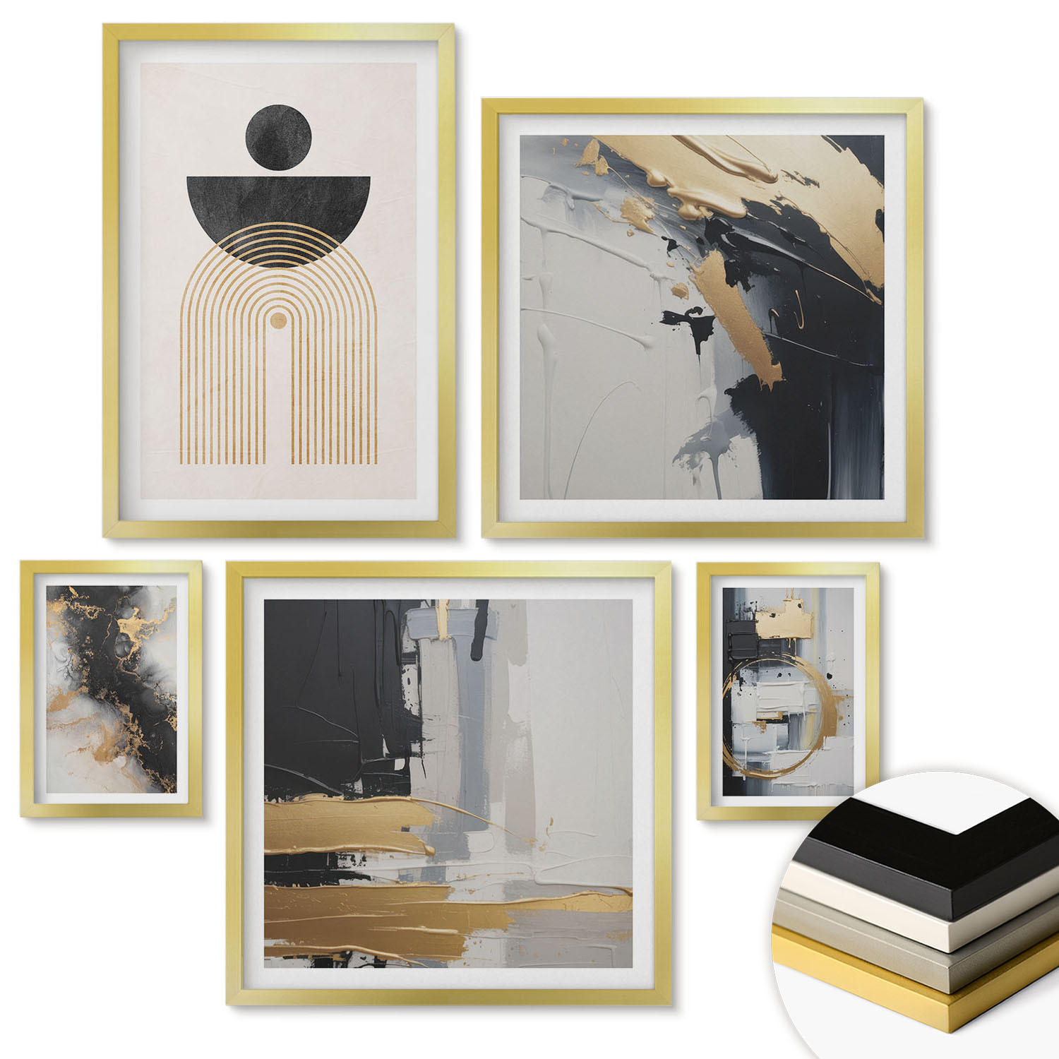 ArtPrintCave Wandbilder Gold 40x60 cm