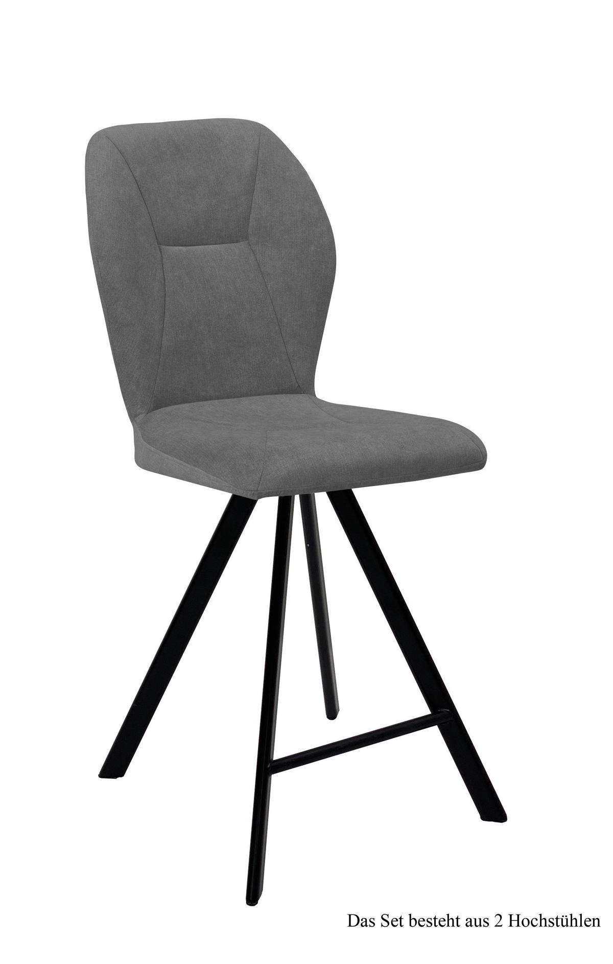 THEKENSTUHL drehbar (2er-Set) Diantha 51x109x60 Schwarz/Grau - Schwarz/Grau, Kunststoff (60/109/51cm) - 58aufmkessel