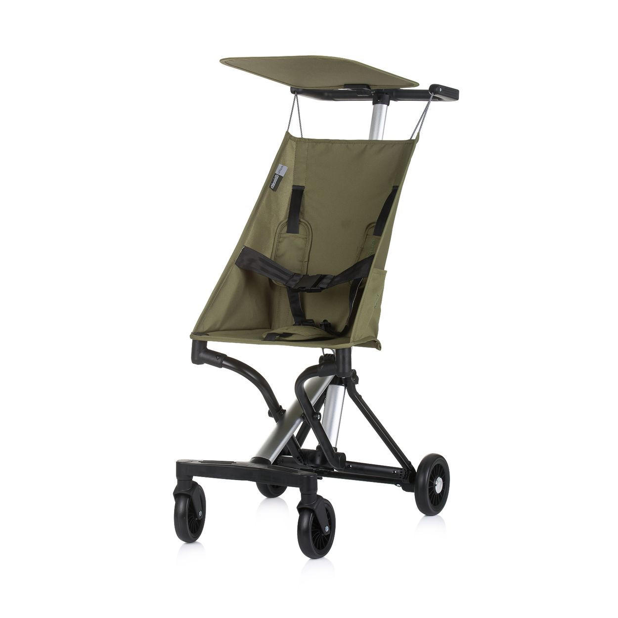 BUGGY Unique grün Aluminiumrahmen faltbar 3-Punkt-Gurt Tasche - Grün, Metall (58/33/92cm) - Chipolino