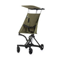 BUGGY Unique grün Aluminiumrahmen faltbar 3-Punkt-Gurt Tasche - Grün, Metall (58/33/92cm) - Chipolino