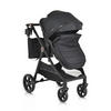 KINDERWAGEN 2 in 1 Tokyo schwarz umbaubar Wickeltasche Stoßdämpfer klappbar - Schwarz, Metall (78/58/109cm) - Moni