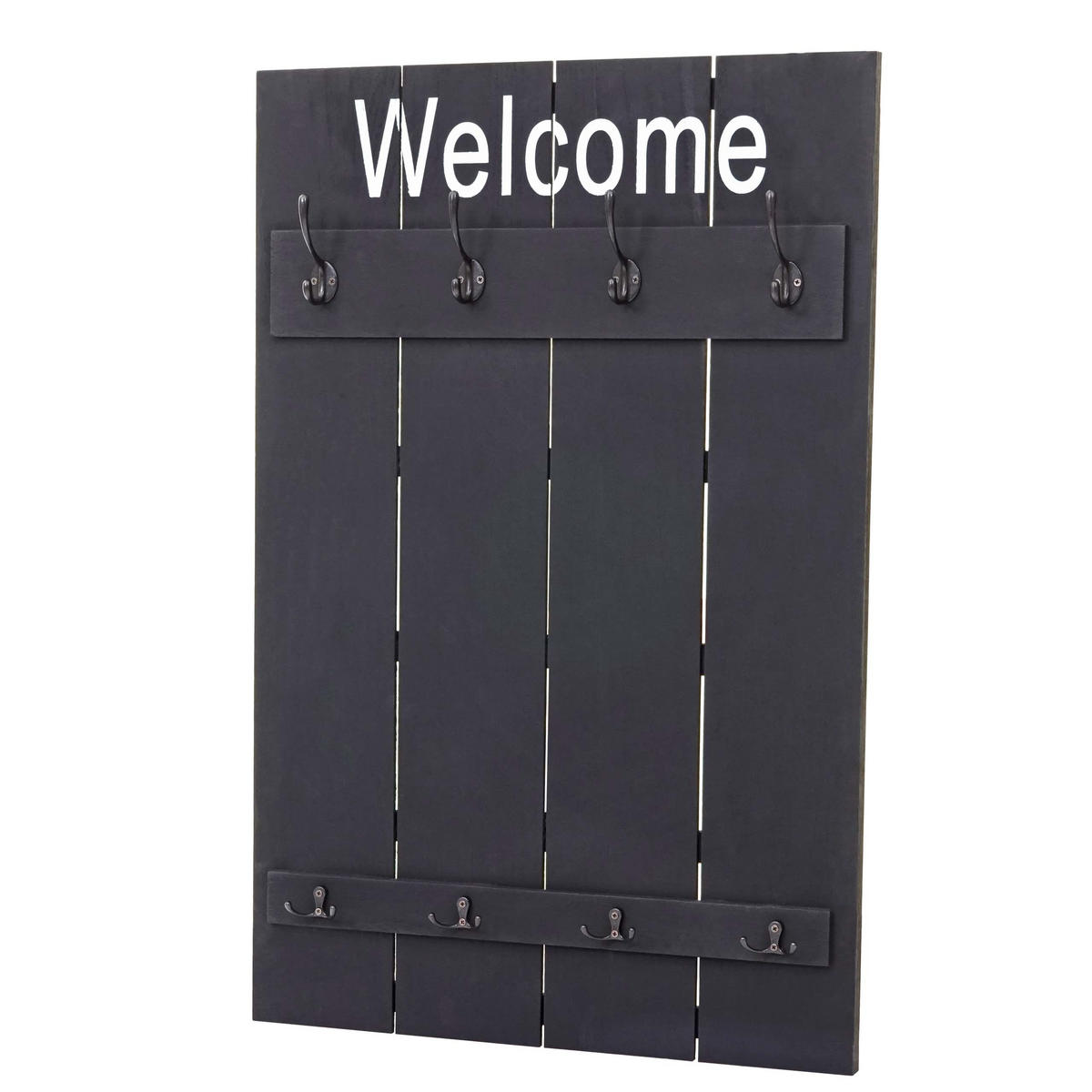 WANDGARDEROBE WELCOME SHABBY Grau - Grau, Holz (60/90/8cm) - MCW