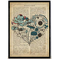 POSTER Herz Der Blauen Blumen A4 Rahmenlos - Klar, Papier (29.7/5/21cm) - Nacnic