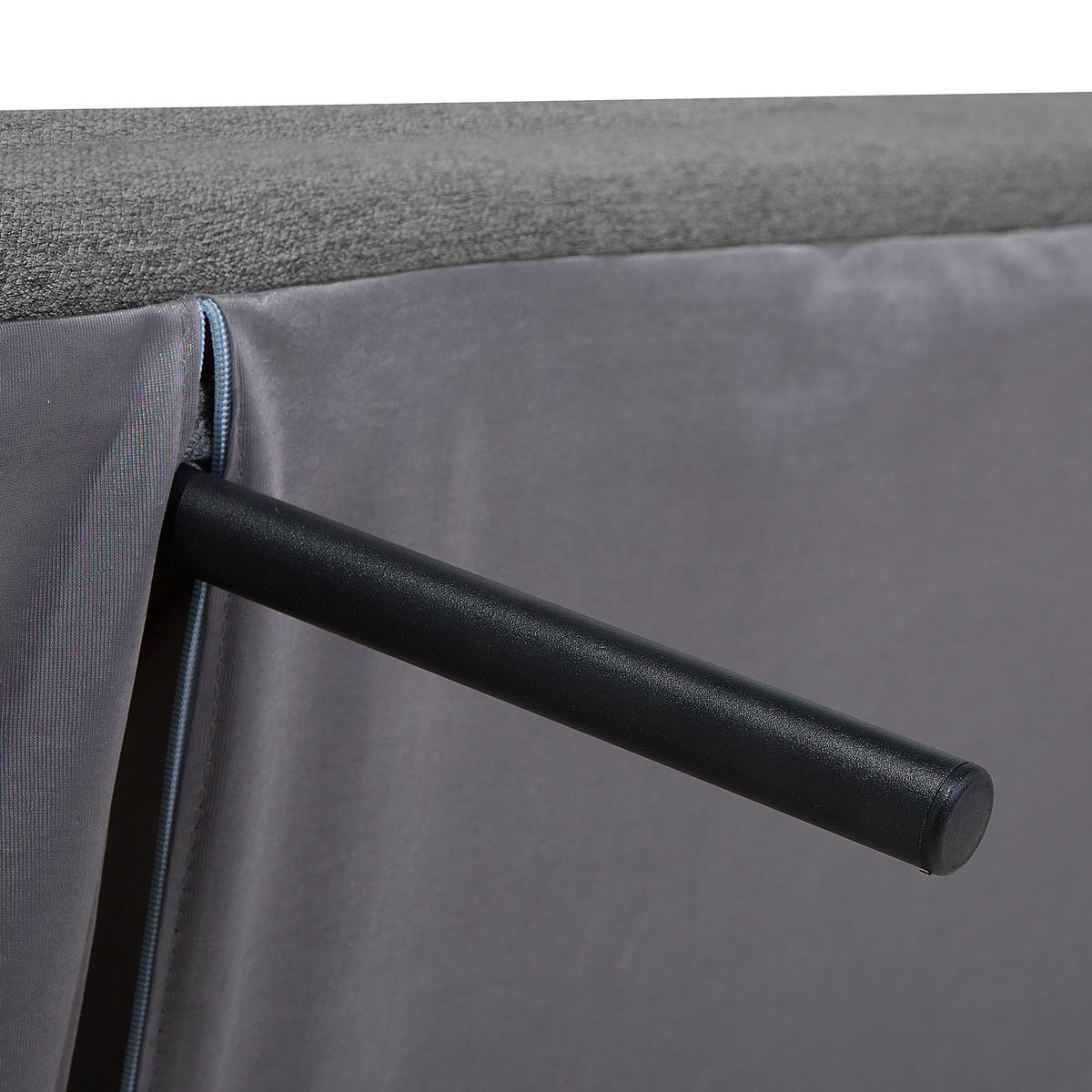 3-SITZER-SCHLAFSOFA Polsterbezug Dunkelgrau Ingaro - Dunkelgrau, Textil (182/86/79cm) - Beliani
