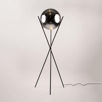 STEHLAMPE Orb Axis Rauch/Schwarz - Anthrazit, Glas (40/40/160cm) - s.luce