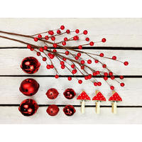 LAALU CHRISTBAUMKUGEL-SET 36-teiliges in Rot - Rot, Kunststoff/Textil (20/12/30cm) - LAALU
