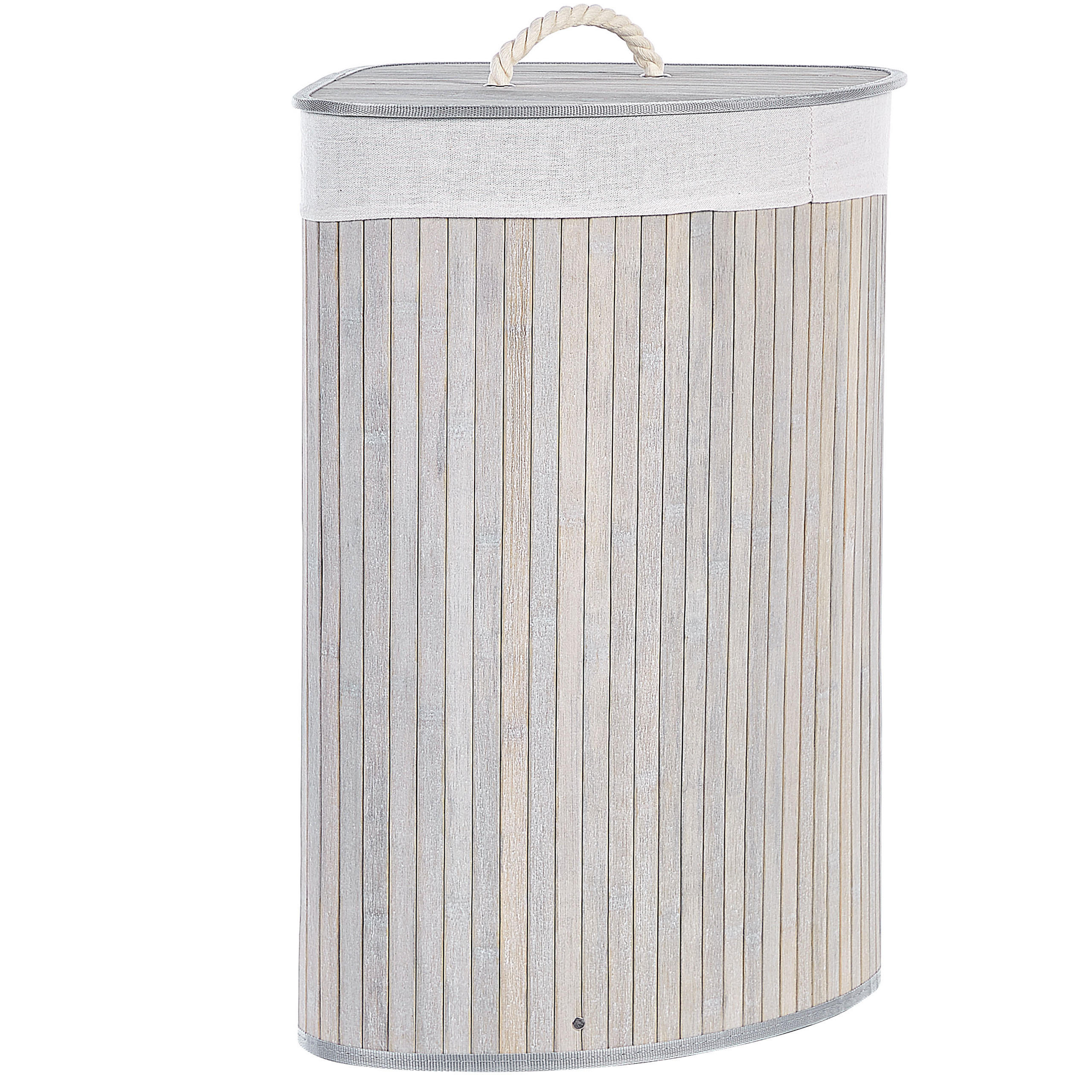 KORB Grau Matara - Weiß/Grau, Holz (60/60/35cm) - Beliani