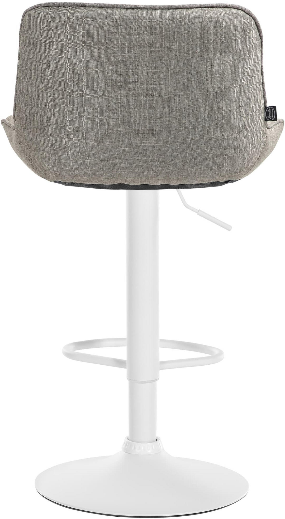 BARHOCKER 2er Set Stoff taupe - Taupe/Weiß, Textil/Metall (49/85/51cm) - CLP