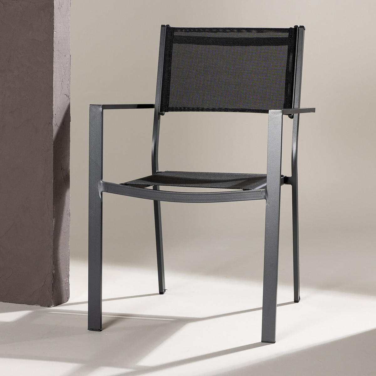 GARTENSTUHL - Schwarz - Schwarz, Kunststoff (57/88/61cm) - home24