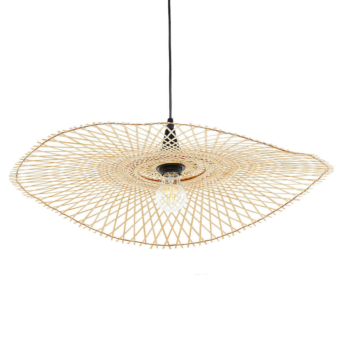 HÄNGELEUCHTE Floyd 62/62/128 cm - Hellbraun, Holz (62/62/128cm) - Beliani