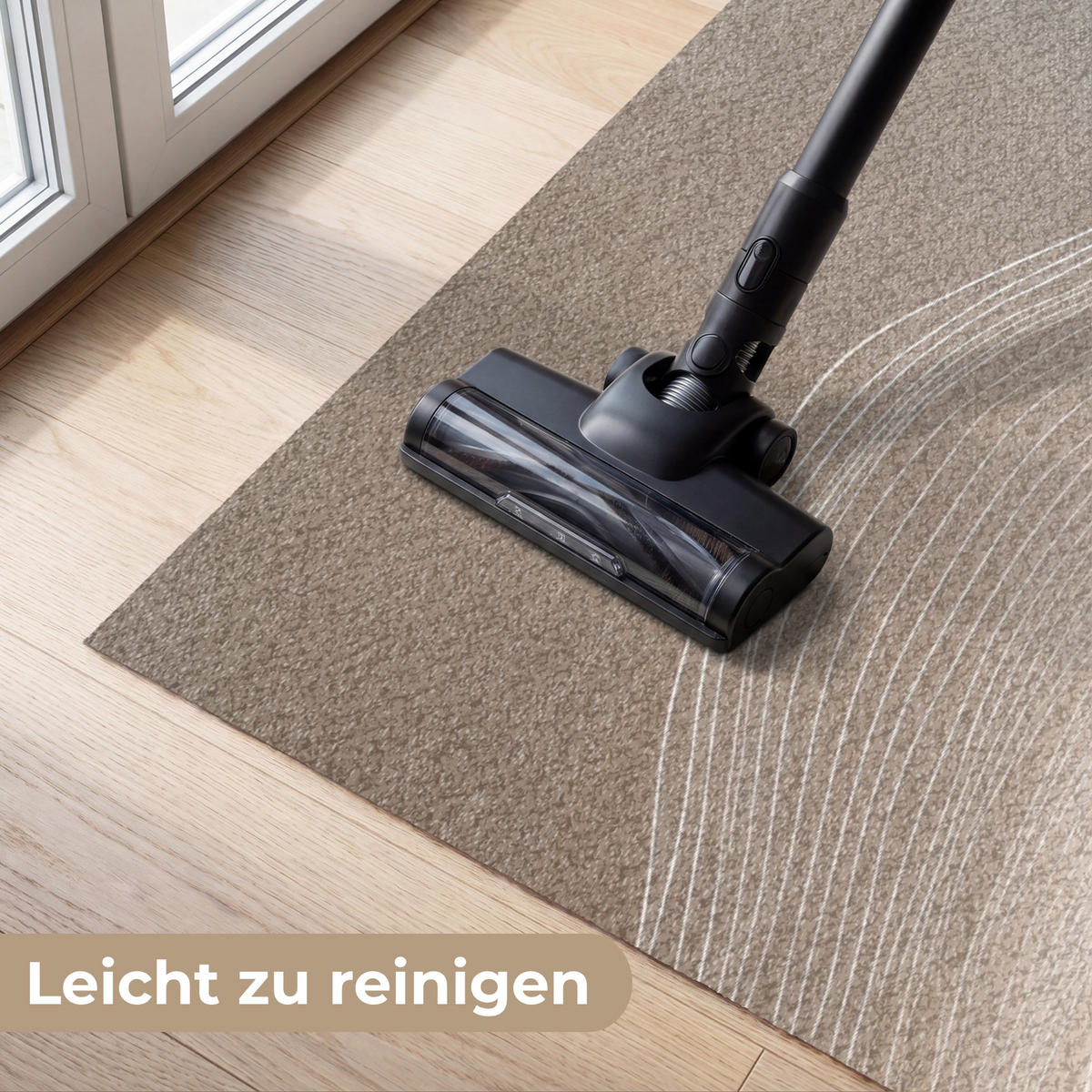 FUSSMATTE Wellenlinien - Luftströme - Harmonisch Schmutzfänger 180x120 cm - Beige, Kunststoff (180/120cm) - MuchoWow