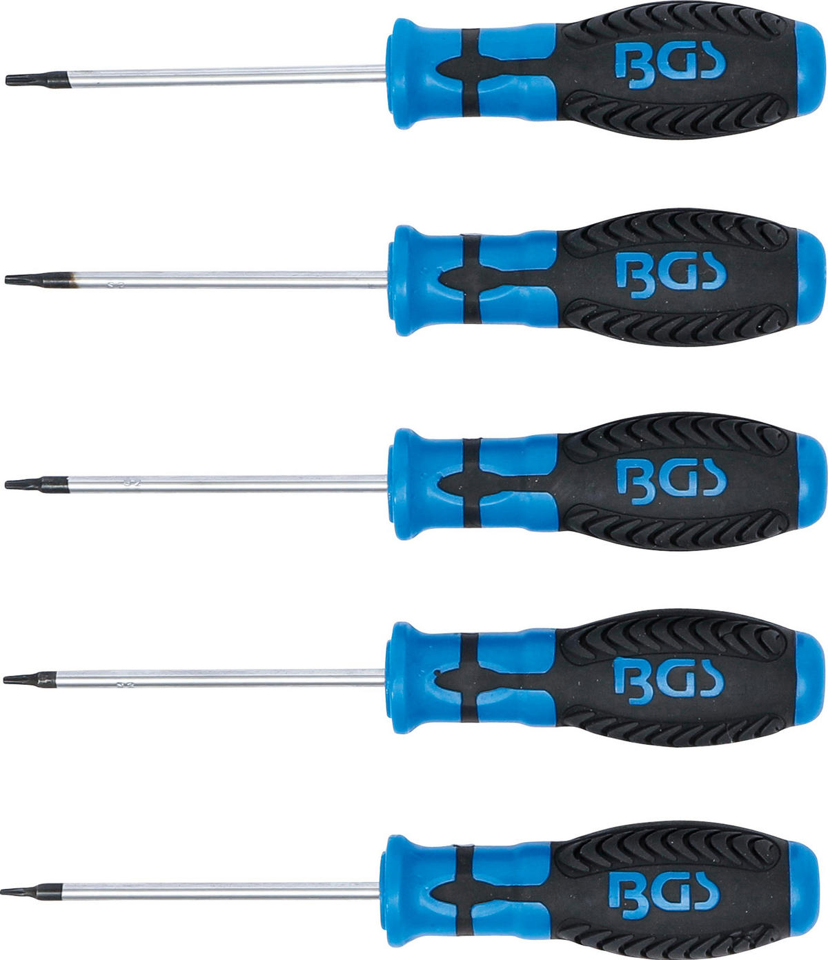 SCHRAUBENDREHER-SATZ | T-PROFIL (FÜR TORX) | T6 - T10 | 5-TLG. - Multicolor, Kunststoff/Metall (1/1cm) - BGS technic